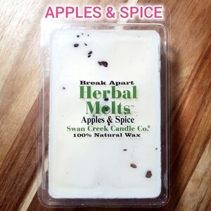 APPLES & SPICE by SWAN CREEK CANDLE CO. Herbal Melts 100% Natural Wax 5.25 oz.